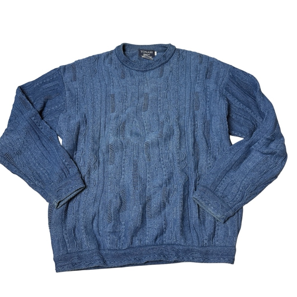 Vintage 90's Tosani sweater cable knit grandpa sweater